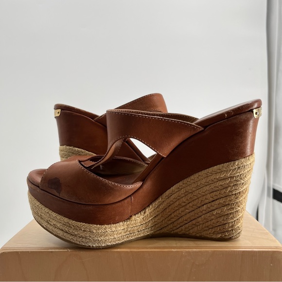 Jimmy Choo brown wedges size fits an 6